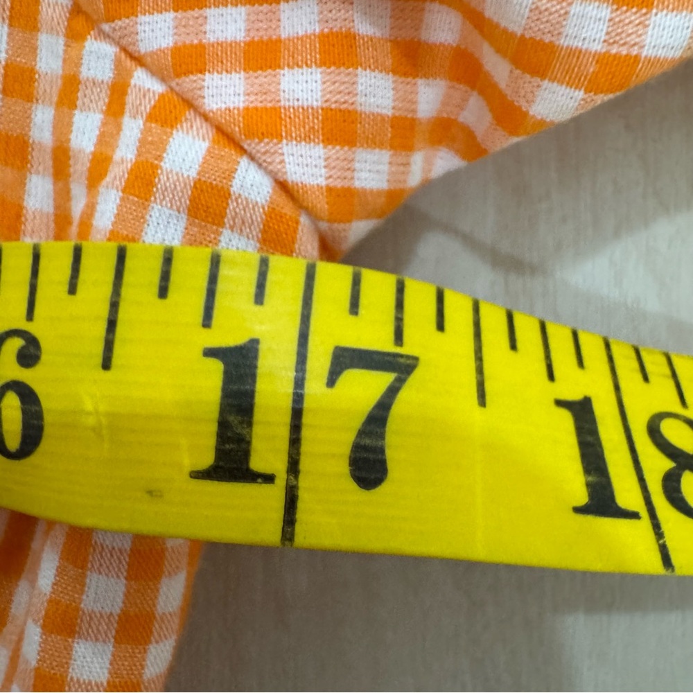 Sim and Sam Cutout Orange Gingham Dress Women's Large Stretch Midi - Picture 11 of 15